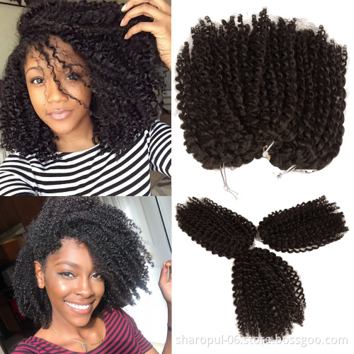 Fashion Curly Hair Synthetic Kinky Crochet Twist Hair 8-12inch Afro Twist Kinky Crochet Braids Afro Curl Marley Braid Hair